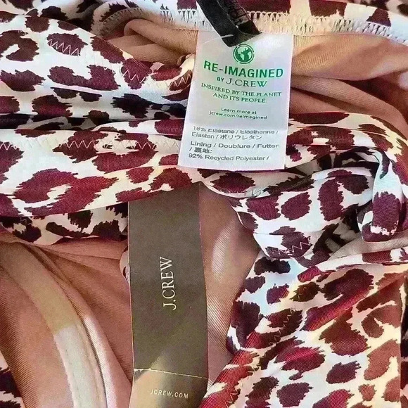 J.Crew Ruched Cup Open Tie Back Leopard Print Underwire Cup Plus Size Swimsuit - Picture 7 of 7